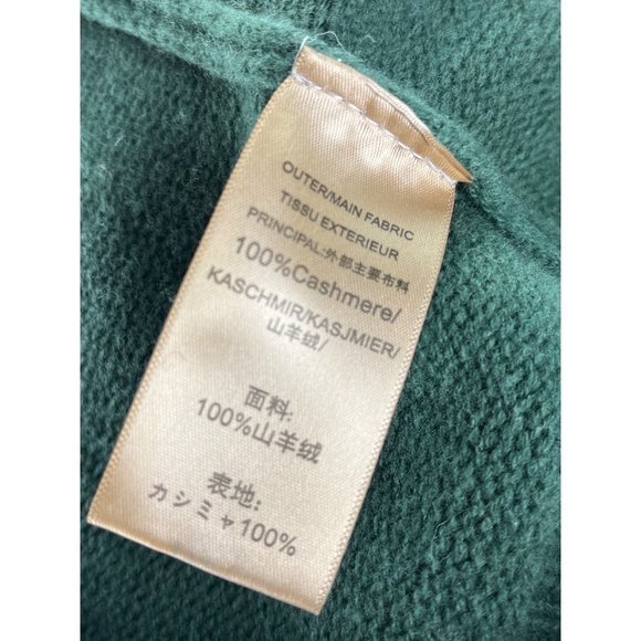 Vintage Forest Green tassel Cashmere Knit Pullover Sweater, Size Women's Large - Picture 7 of 7